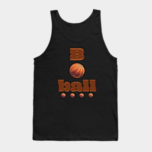 B Ball Basketball Graphic - Sporty Baller Tank Top